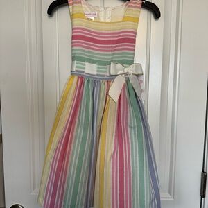 Colorful Striped Kids Dress